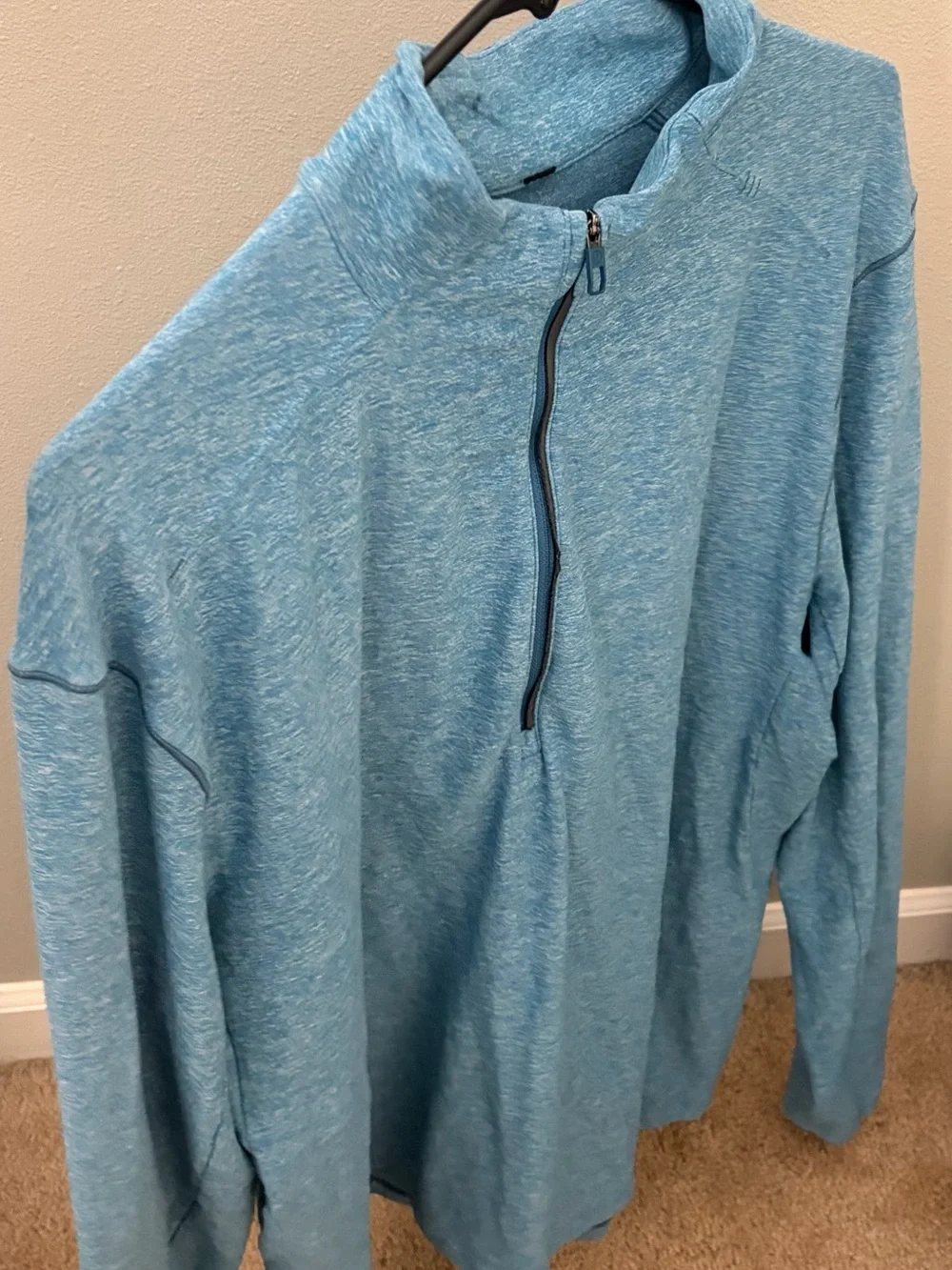 Men's lululemon rulu Light Blue Quarter-Zip Sweater